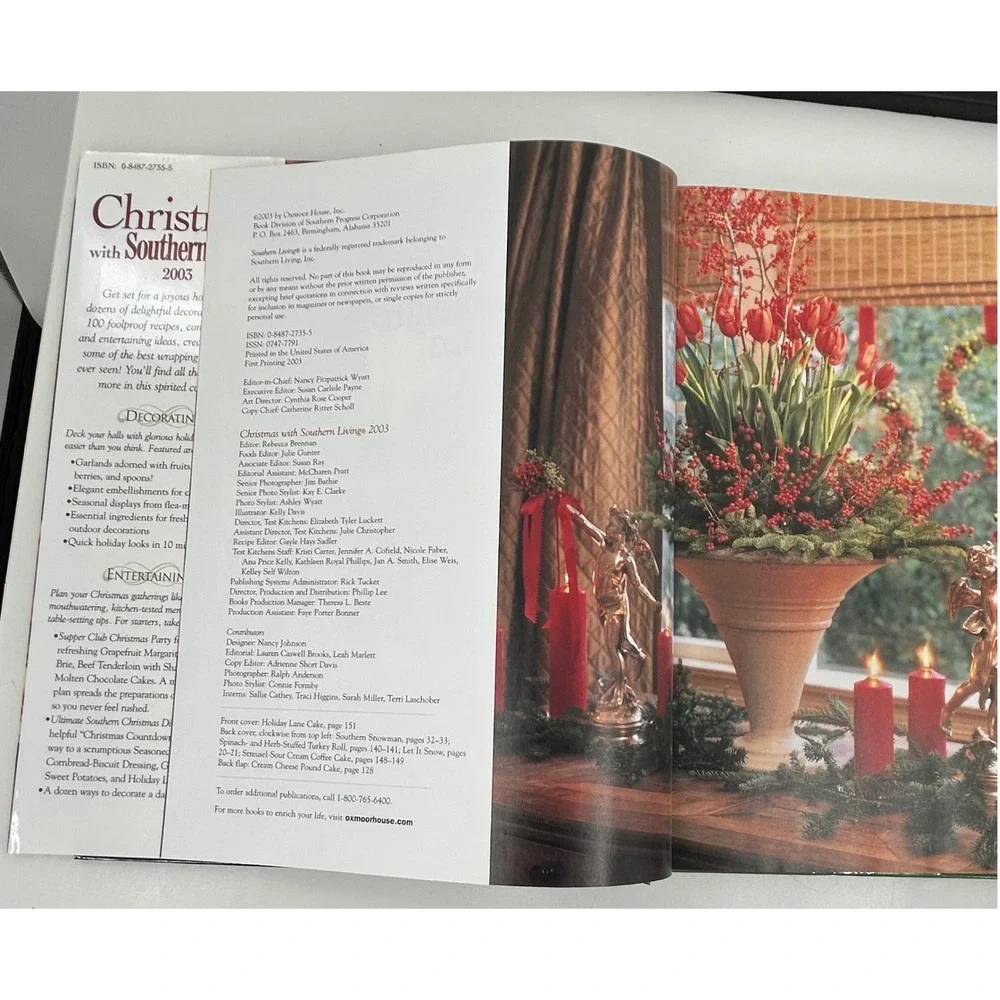 Christmas with Southern Living 2003 Oxmoor House Holiday Decorating Recipes Book